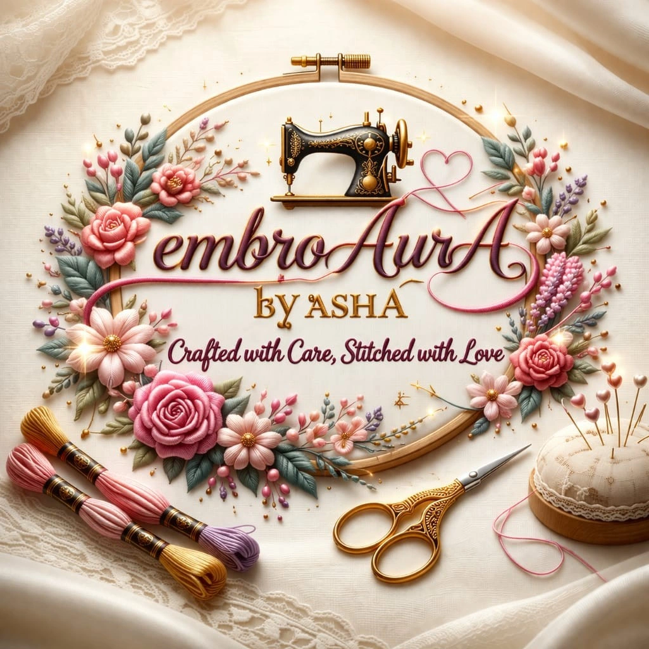 embroAurA by Asha logo sample